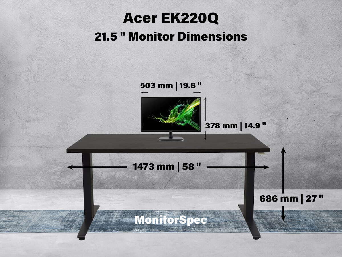 Acer EK220Q Dimensions