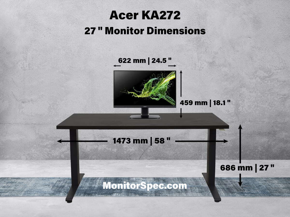 Acer KA272 Dimensions