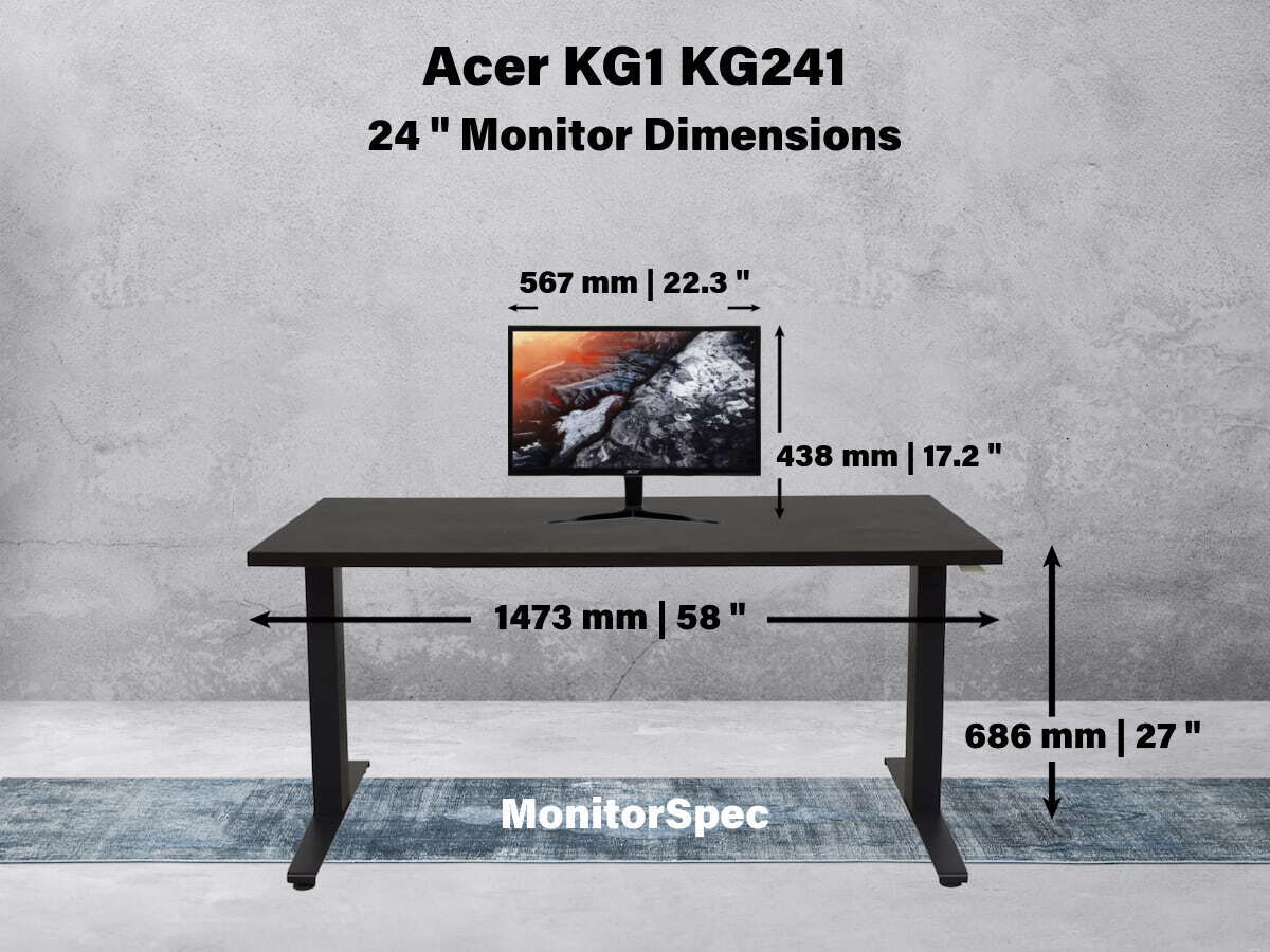 Acer KG1 KG241 Dimensions