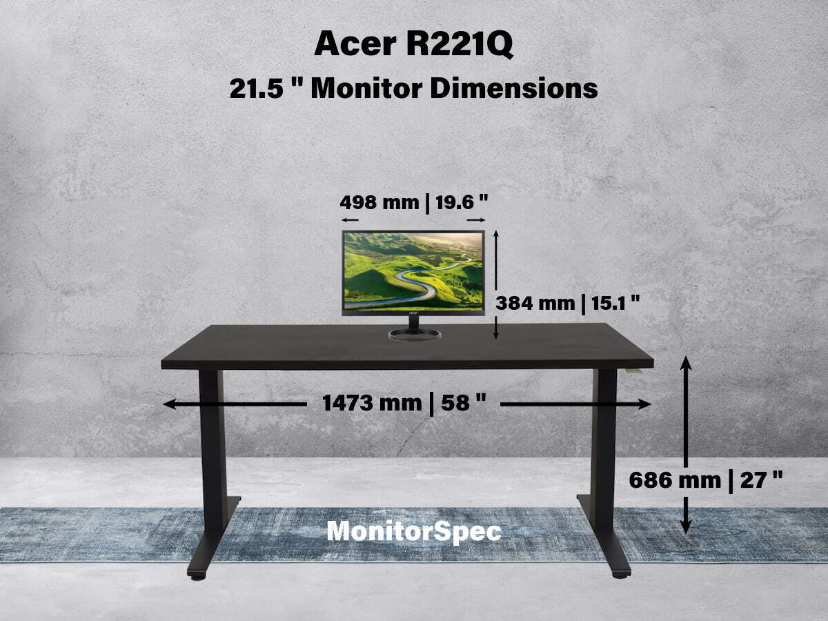 Acer R221Q Dimensions