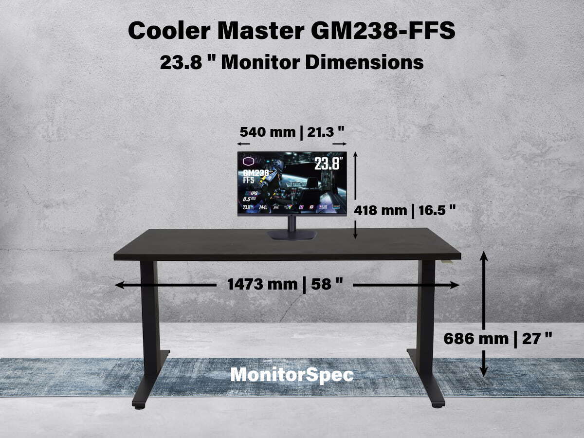 Cooler Master GM238-FFS Dimensions