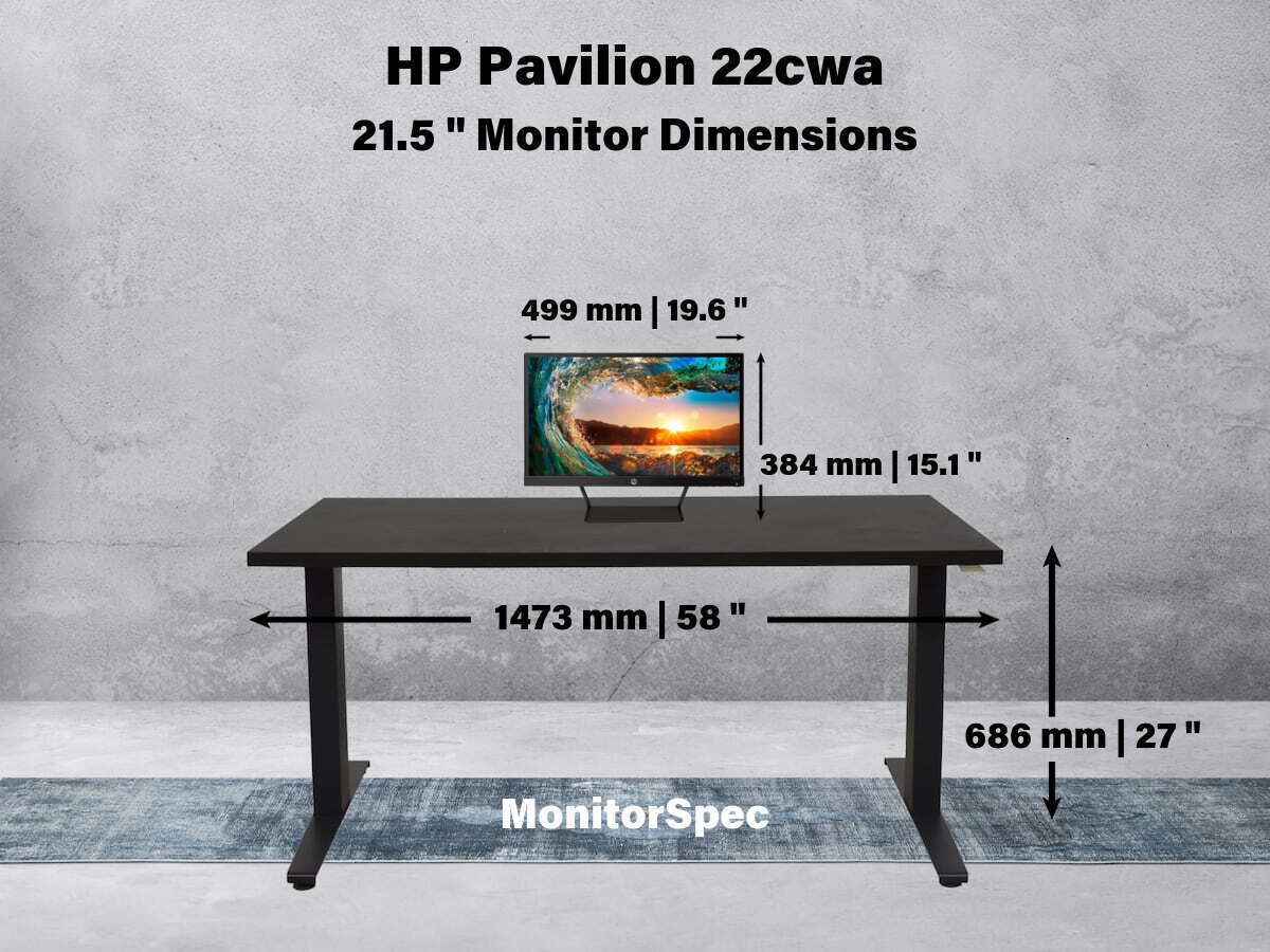 HP Pavilion 22cwa Dimensions