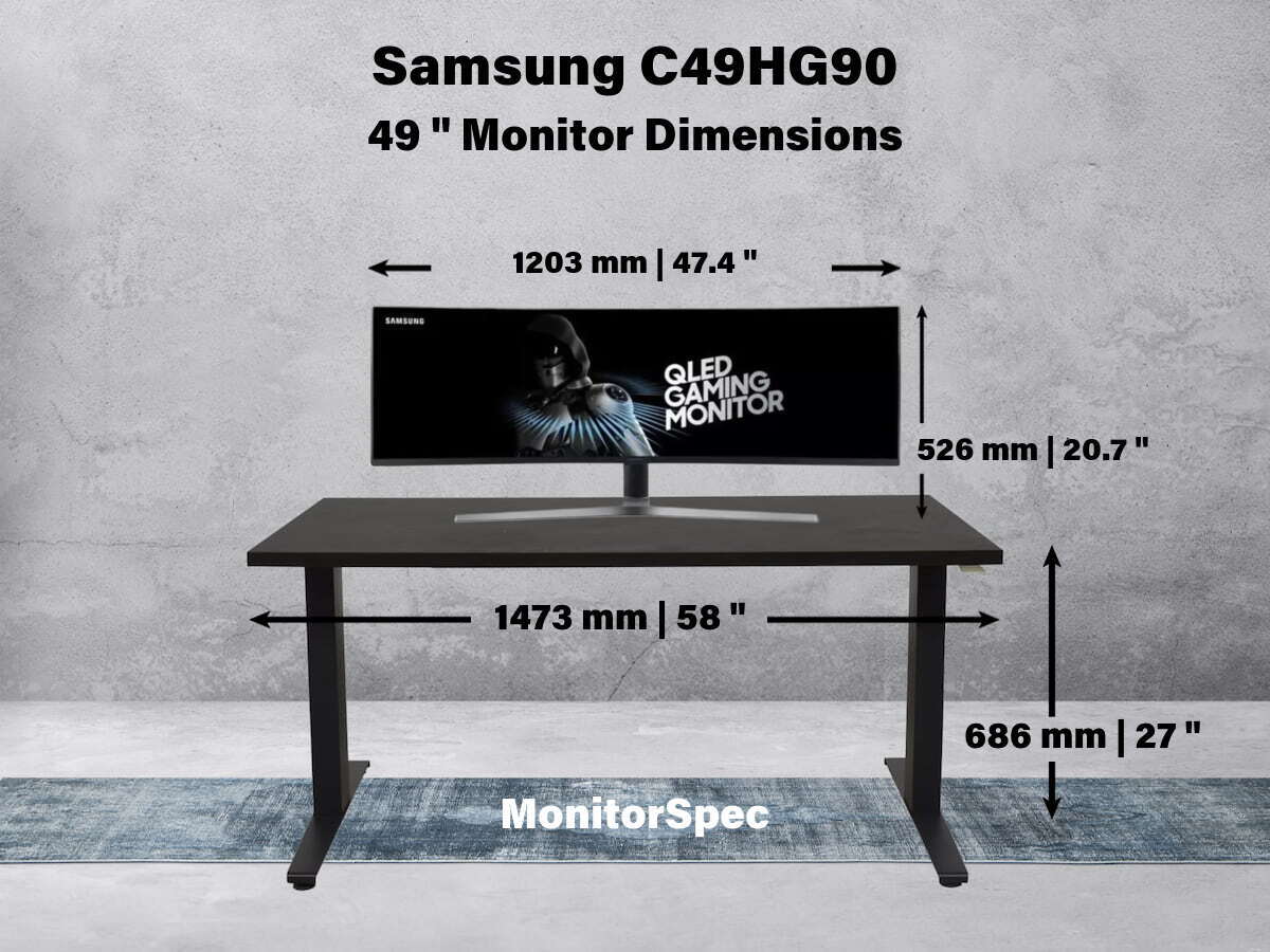 Samsung C49HG90 Dimensions