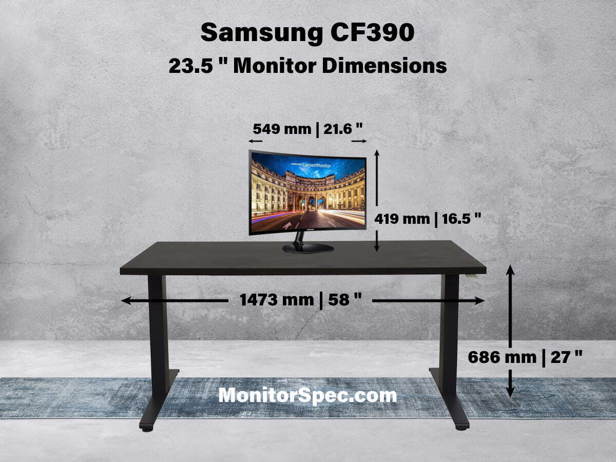 Samsung CF390 Dimensions