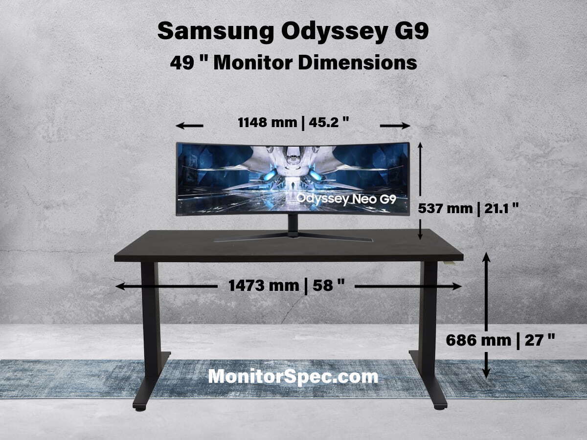 Samsung Odyssey G9 Dimensions