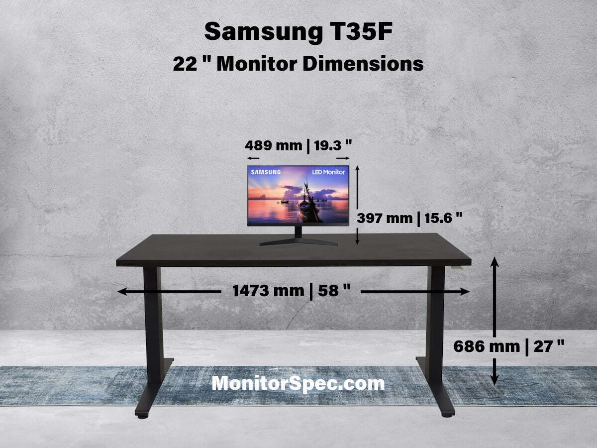 Samsung T35F Dimensions